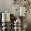 Zand Led Wax Dinerkaars  15 cm (set van 2) - Afbeelding 2