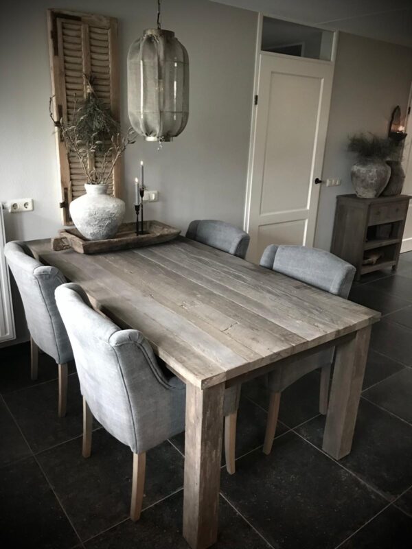 Tafel Blokpoot Driftwood Collectie (Op Bestelling leverbaar in verschillende afmetingen)
