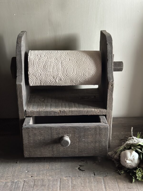 Keukenrol Houder Driftwood Met Lade - Afbeelding 4