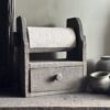 Keukenrol Houder Driftwood Met Lade - Afbeelding 2