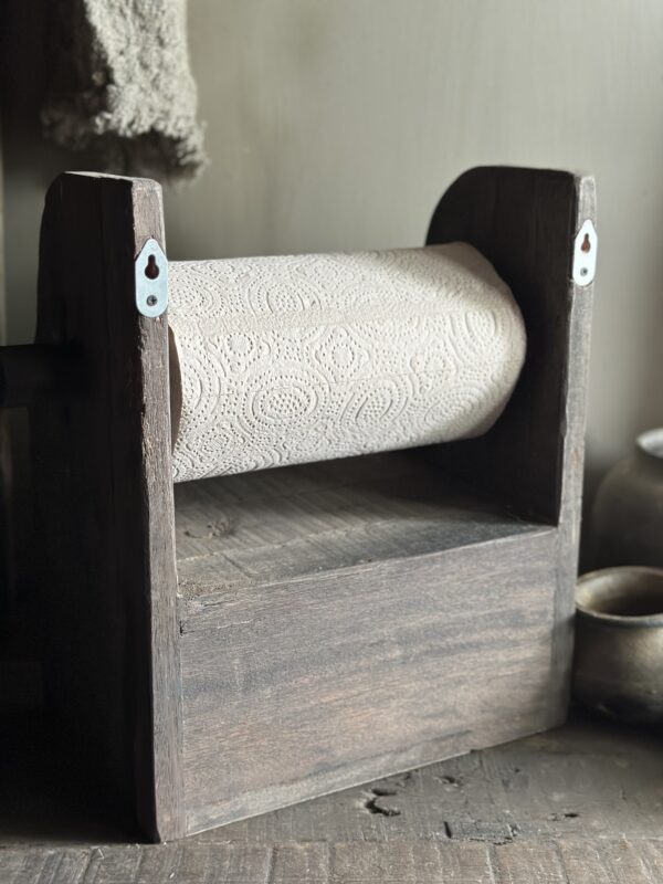 Keukenrol Houder Driftwood Met Lade - Afbeelding 3