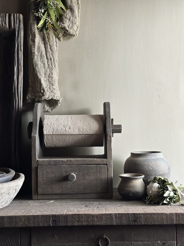 Keukenrol Houder Driftwood Met Lade - Afbeelding 5