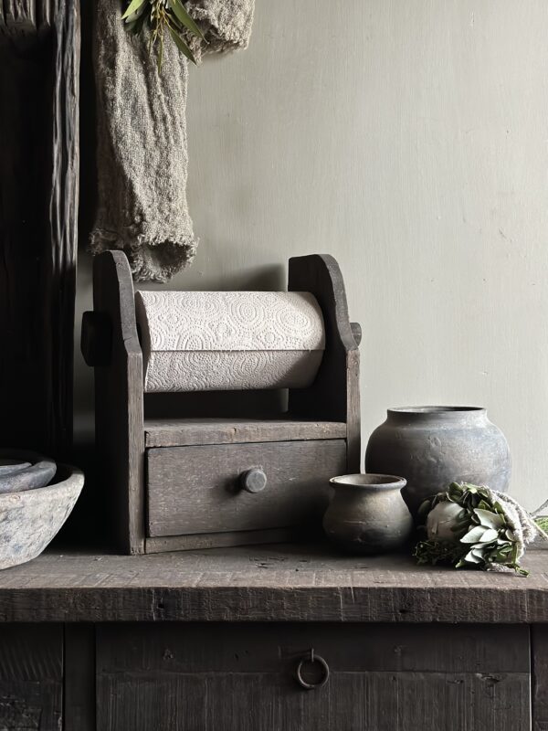 Keukenrol Houder Driftwood Met Lade