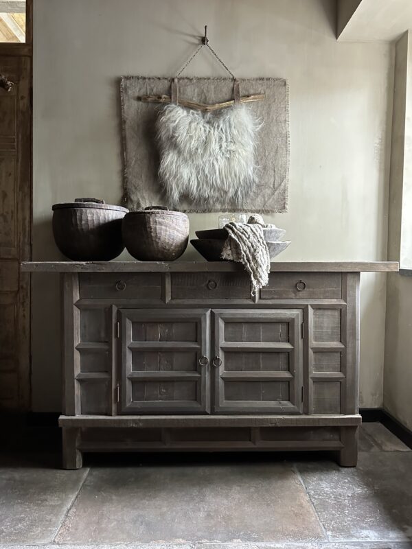 Dressoir BARI 2-Deurs/ 3 Lades Driftwood Collectie - Afbeelding 2