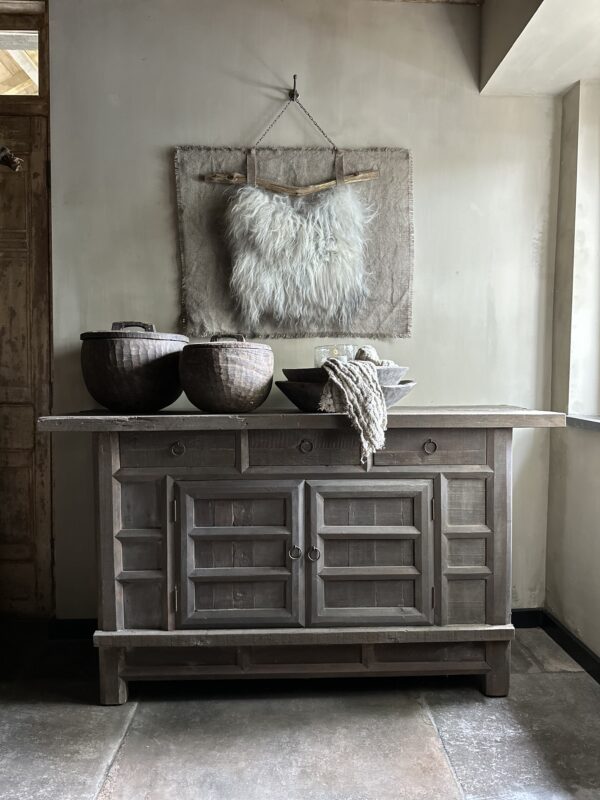 Dressoir BARI 2-Deurs/ 3 Lades Driftwood Collectie - Afbeelding 5