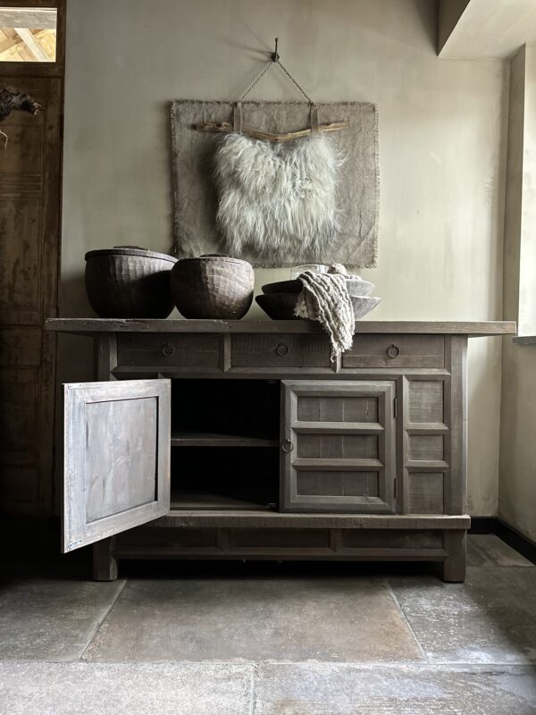 Dressoir BARI 2-Deurs/ 3 Lades Driftwood Collectie - Afbeelding 9