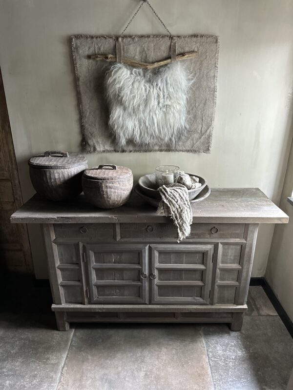 Dressoir BARI 2-Deurs/ 3 Lades Driftwood Collectie - Afbeelding 10