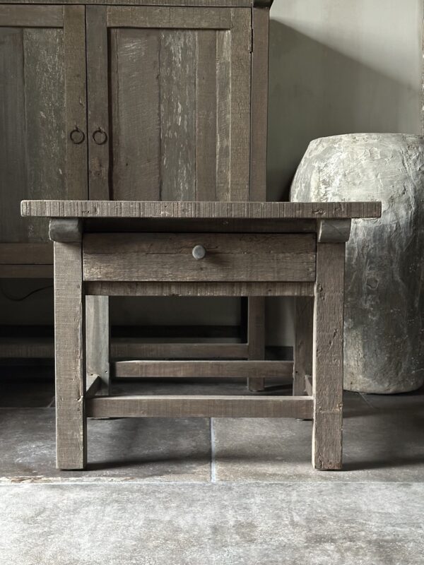 Bijzettafeltje JENONG Met Lade Driftwood Collectie - Afbeelding 3