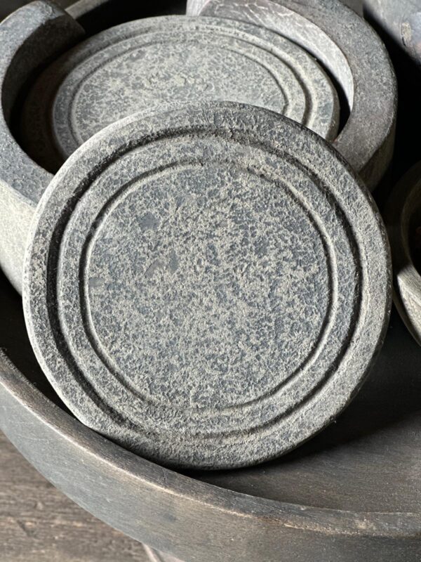 Onderzetters Vintage Grey 6 Stuks In Houder - Afbeelding 3