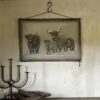 Handgeschilderd Kalkdoek Met 4 Schotse Hooglanders San7 - Afbeelding 2