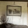 Handgeschilderd Kalkdoek Met 4 Schotse Hooglanders San7 - Afbeelding 8