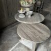 Set van 2 Ronde Driftwood Salontafels - Afbeelding 4