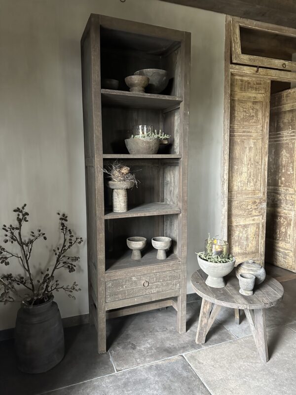 Hoge Kast Met Lade Driftwood - Afbeelding 4
