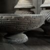 Bewerkte Houten Schaal Op Voet - Afbeelding 8