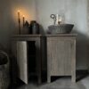Set Van 2 Driftwood Nachtkastjes - Afbeelding 3