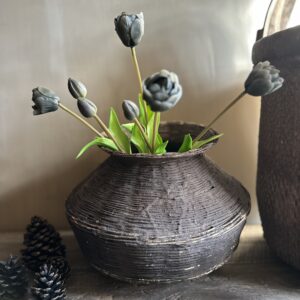 Bosje Met 7 Tulpen Grijs/Zwart