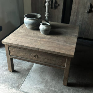 Salontafel Vierkant 80 x 80 Met Lade Driftwood