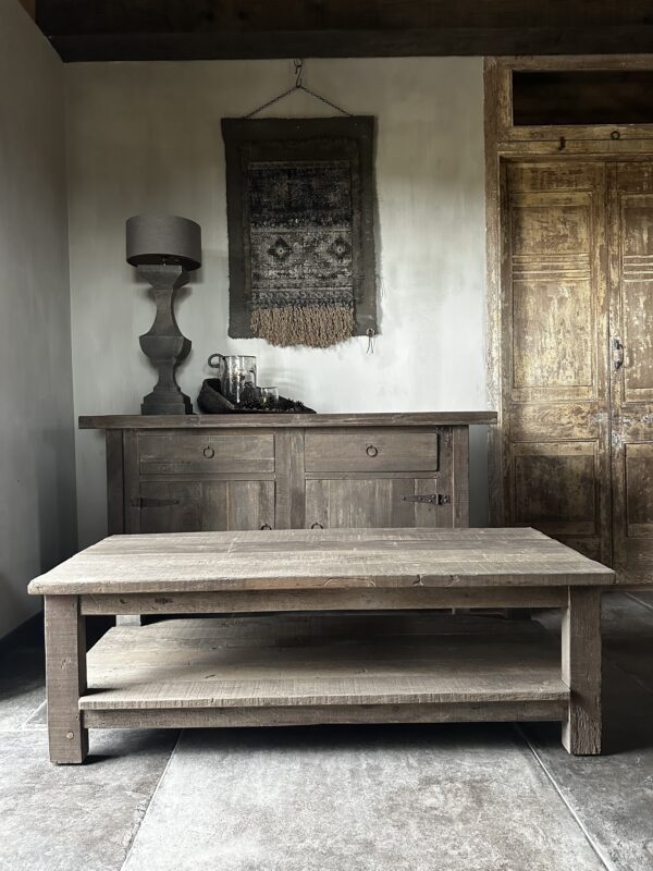 Salontafel Met Onderblad 140 x 60 Driftwood - Afbeelding 5