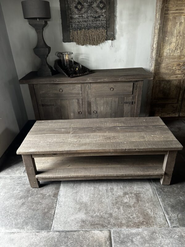 Salontafel Met Onderblad 140 x 60 Driftwood - Afbeelding 6