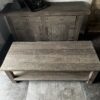 Salontafel Met Onderblad 140 x 60 Driftwood - Afbeelding 2