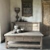 Salontafel 4-Lades En Onderblad 120 x 70 Driftwood - Afbeelding 3