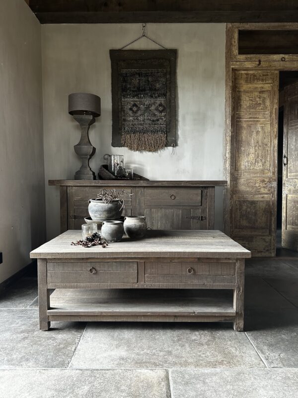 Salontafel 4-Lades En Onderblad 120 x 70 Driftwood