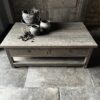 Salontafel 4-Lades En Onderblad 120 x 70 Driftwood - Afbeelding 4