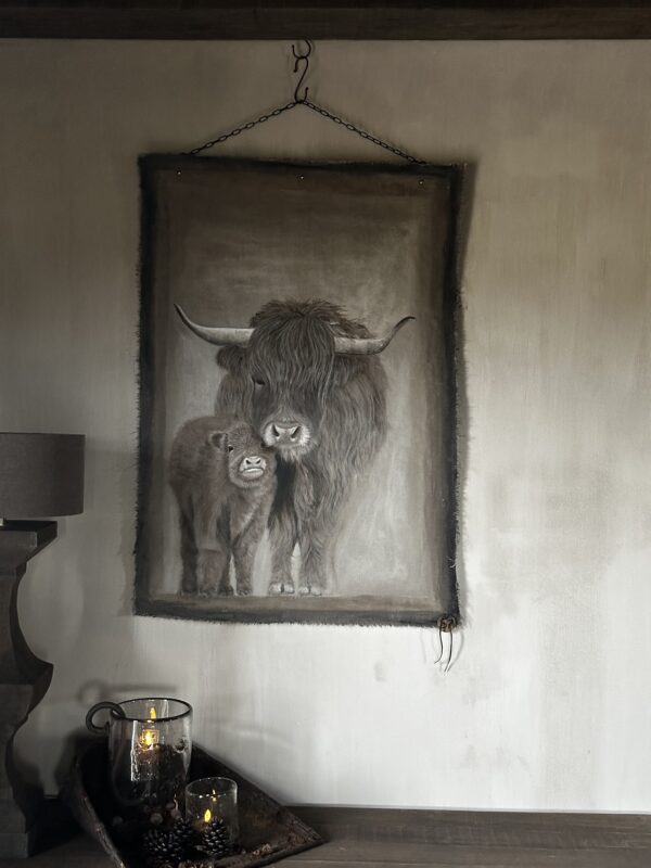 Handgeschilderd Kalkdoek San7