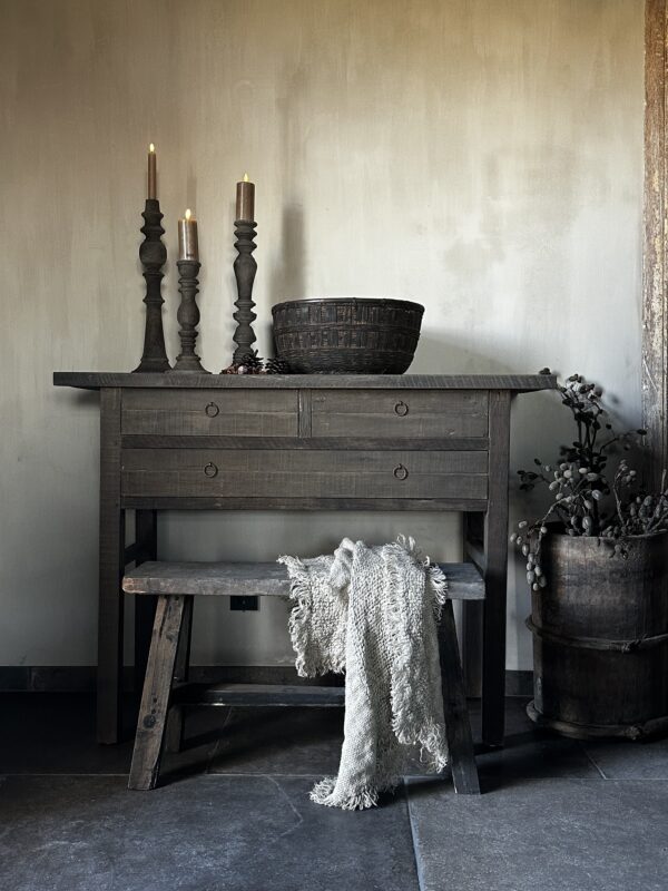 Sidetable Indian 3-Lades Driftwood - Afbeelding 2