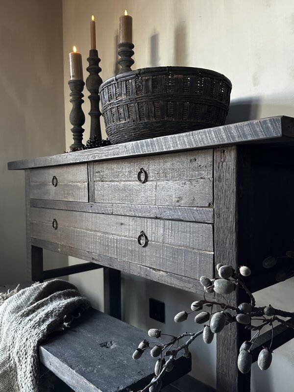 Sidetable Indian 3-Lades Driftwood - Afbeelding 3
