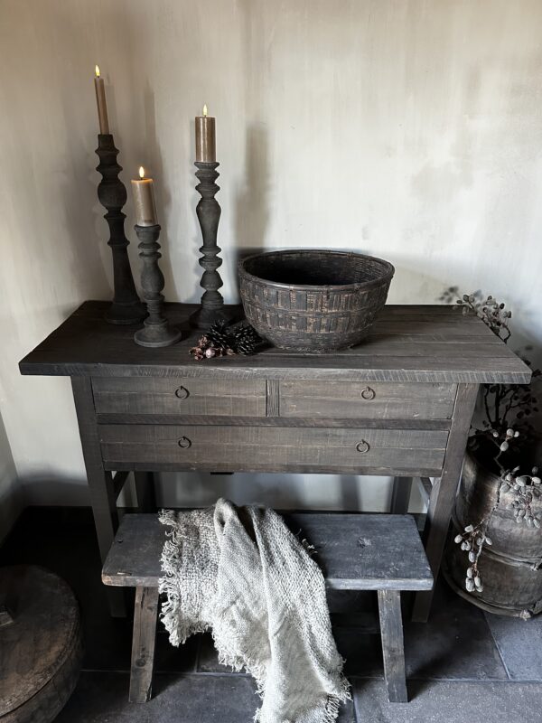 Sidetable Indian 3-Lades Driftwood - Afbeelding 10