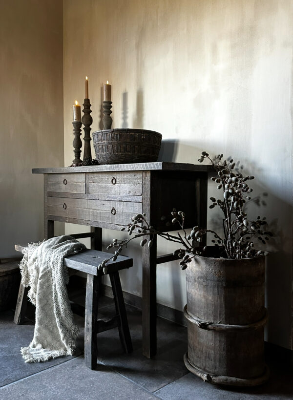 Sidetable Indian 3-Lades Driftwood