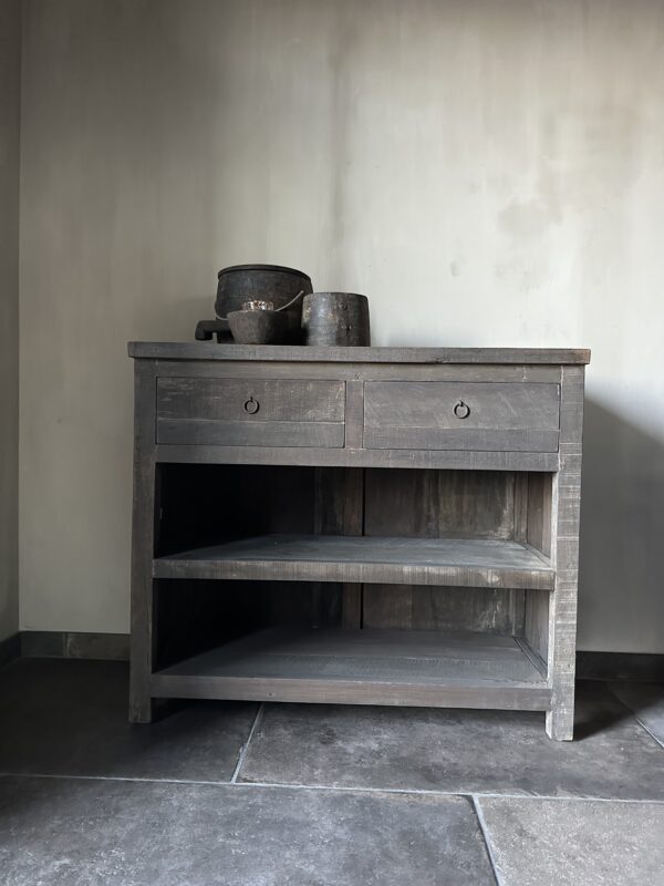 Sidetable KOTA 2-Lades 100 cm Driftwood - Afbeelding 8