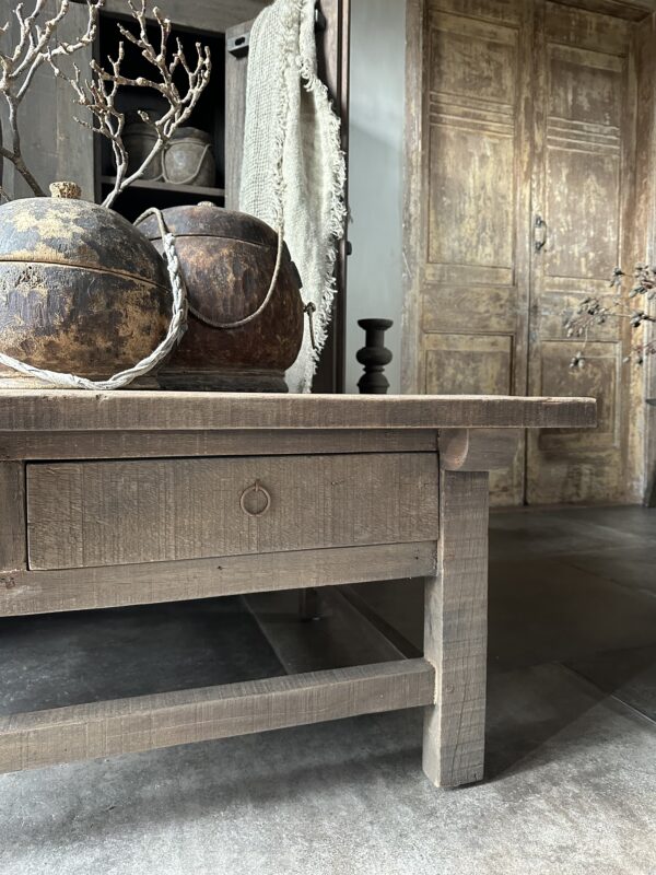 Salontafel JENONG 2-Lades Driftwood 120x70 - Afbeelding 2