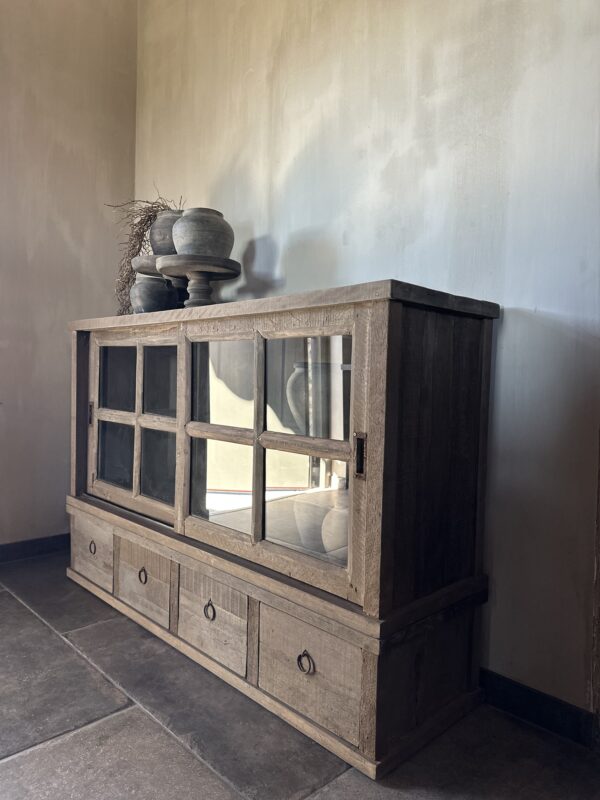 Vitrine Dressoir Driftwood (BINNENKORT WEER OP VOORRAAD) - Afbeelding 6