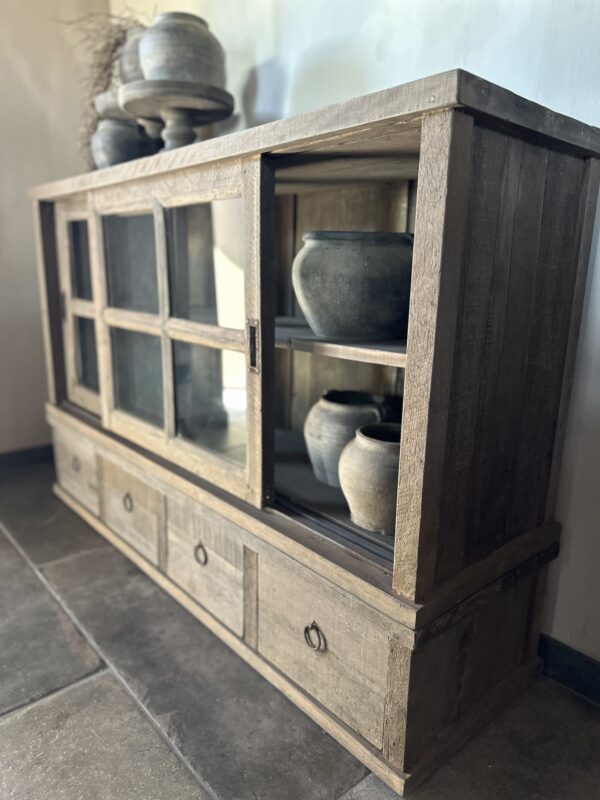 Vitrine Dressoir Driftwood (BINNENKORT WEER OP VOORRAAD) - Afbeelding 4