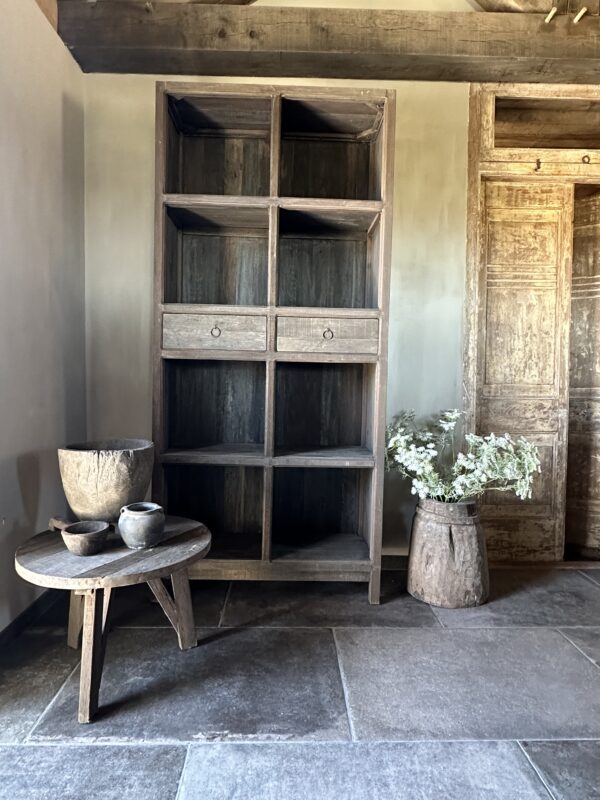 Hoge Vakkenkast 2-Lades Driftwood - Afbeelding 6