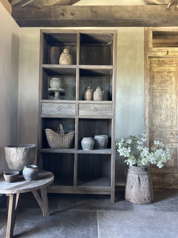 Hoge Vakkenkast 2-Lades Driftwood
