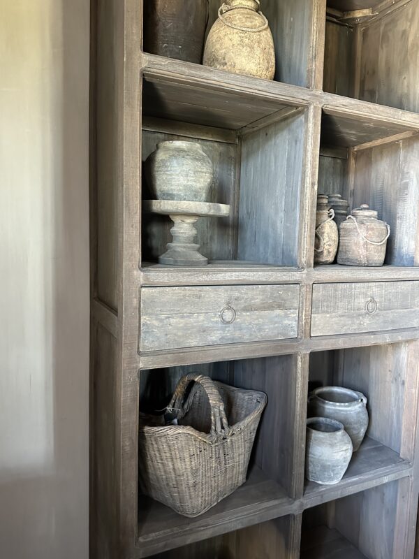 Hoge Vakkenkast 2-Lades Driftwood - Afbeelding 4