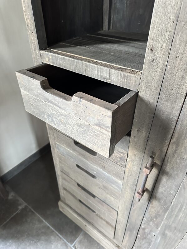 Halfhoge Opbergkast BRAM 90 X 150 Driftwood - Afbeelding 5