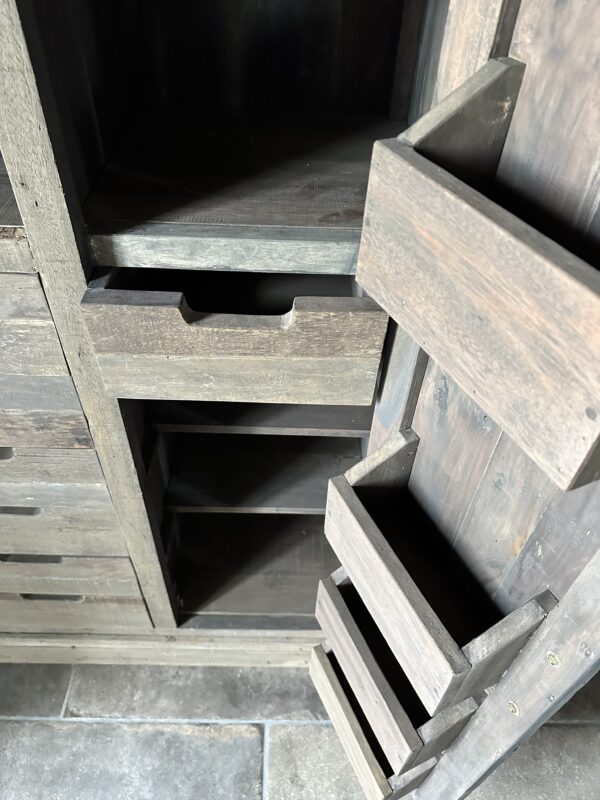 Halfhoge Opbergkast BRAM 90 X 150 Driftwood - Afbeelding 4