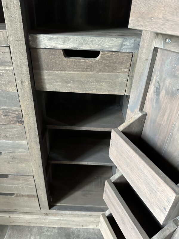 Halfhoge Opbergkast BRAM 90 X 150 Driftwood - Afbeelding 3