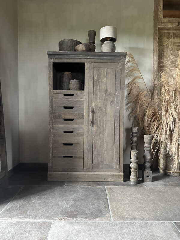 Halfhoge Opbergkast BRAM 90 X 150 Driftwood