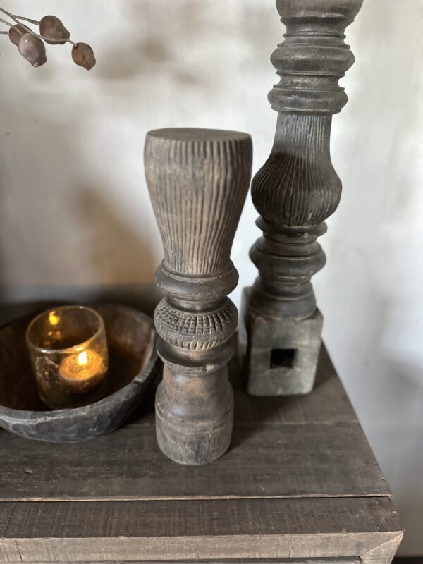 Set van 2 Oude Houten Balusters - Afbeelding 3