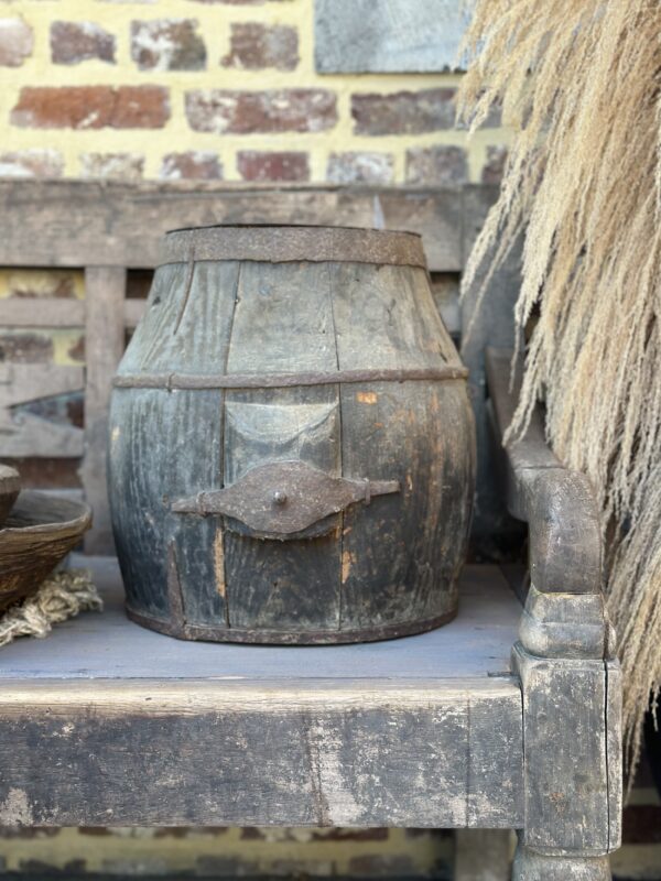 Oud & Uniek Houten Wijnvat - Afbeelding 3