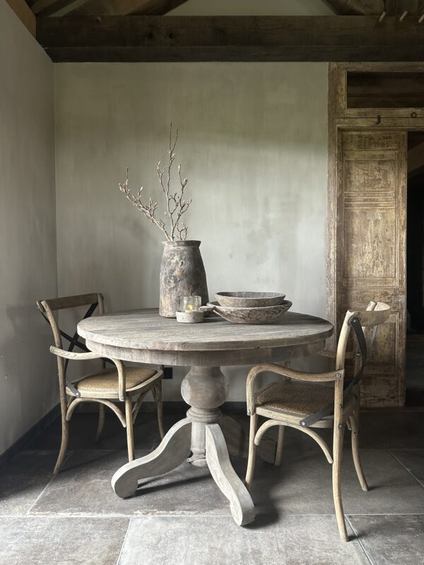 Ronde Driftwood Tafel 130 cm (Op Voorraad) - Afbeelding 4