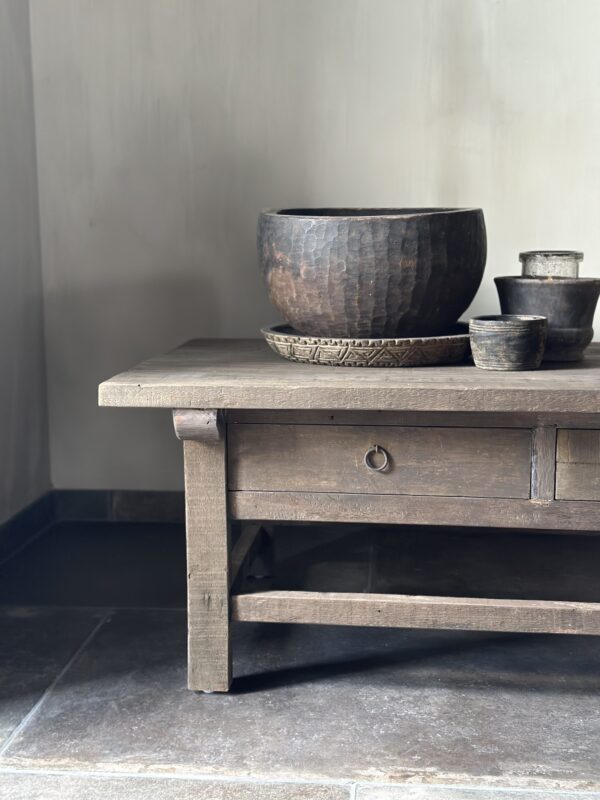 Salontafel JENONG 2-Lades Driftwood 120 x 70 - Afbeelding 4