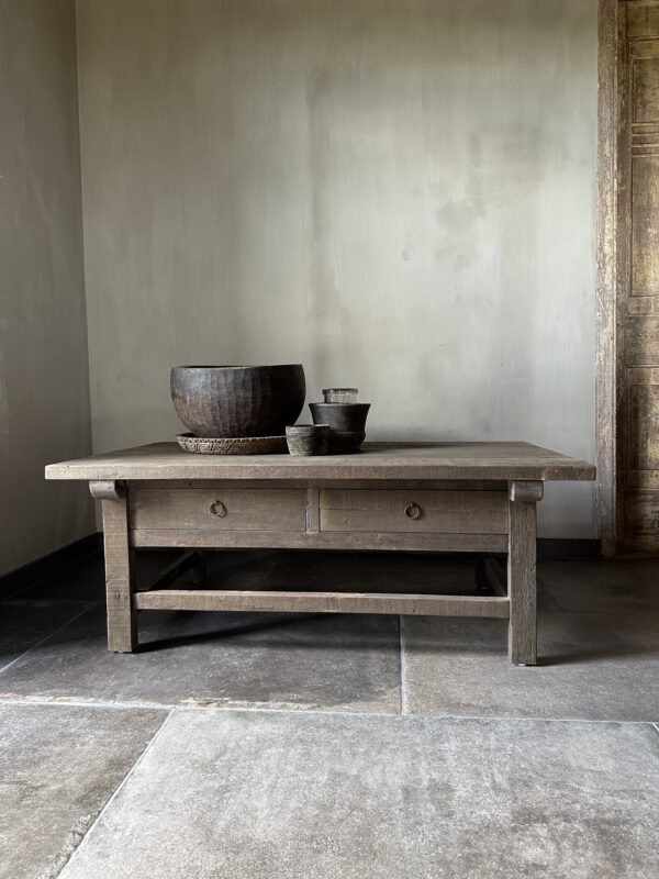 Salontafel JENONG 2-Lades Driftwood 120 x 70