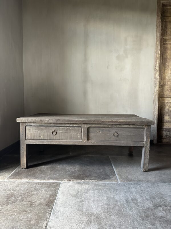 Salontafel JAVI 2-Lades Driftwood 120 x 60 - Afbeelding 2