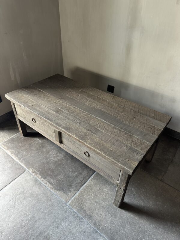 Salontafel JAVI 2-Lades Driftwood 120 x 60 - Afbeelding 3